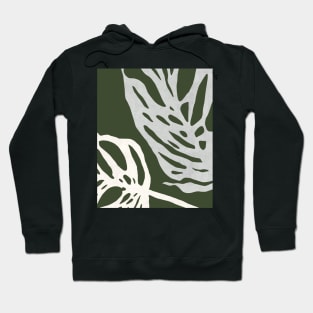 Dark green monstera leaves Hoodie